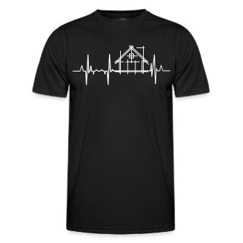 Mein Herz schlägt für Architektur - Männer Funktions-T-Shirt - Schwarz - Vorne - AI Model Male 178 dark (178cm)