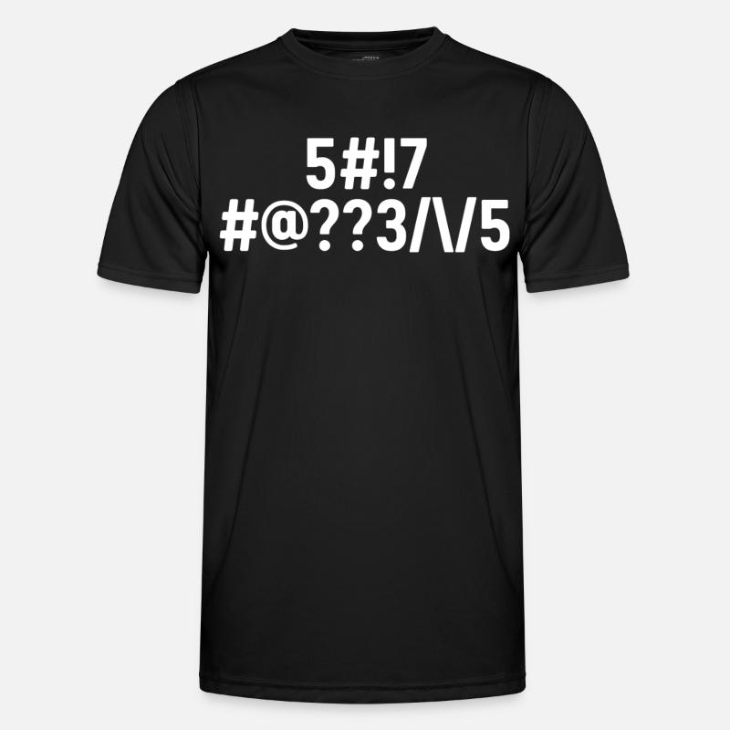 Scheiße passieren codiert - Männer Funktions-T-Shirt - Schwarz