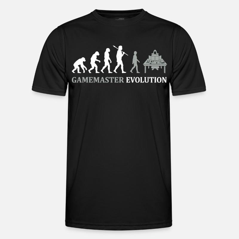 Gamemaster Evolution – Tabletop RPG Design - Männer Funktions-T-Shirt - Schwarz