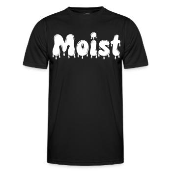 Feuchter tropfender Text - Männer Funktions-T-Shirt - Schwarz - Vorne - AI Model Male 178 dark (178cm)
