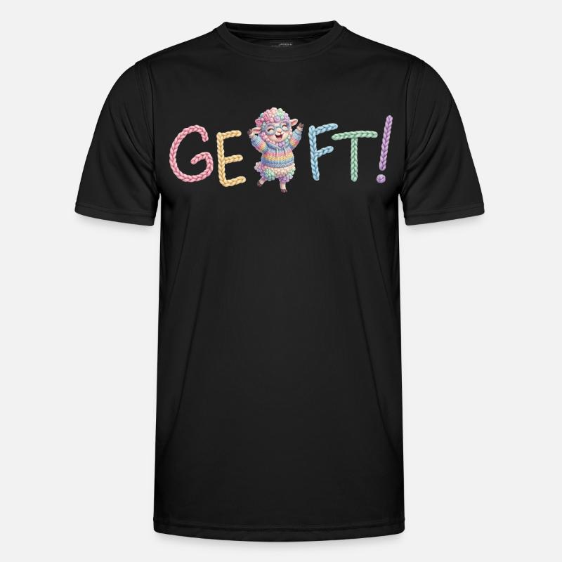 Done! Sheep - Men's Functional T-Shirt - black