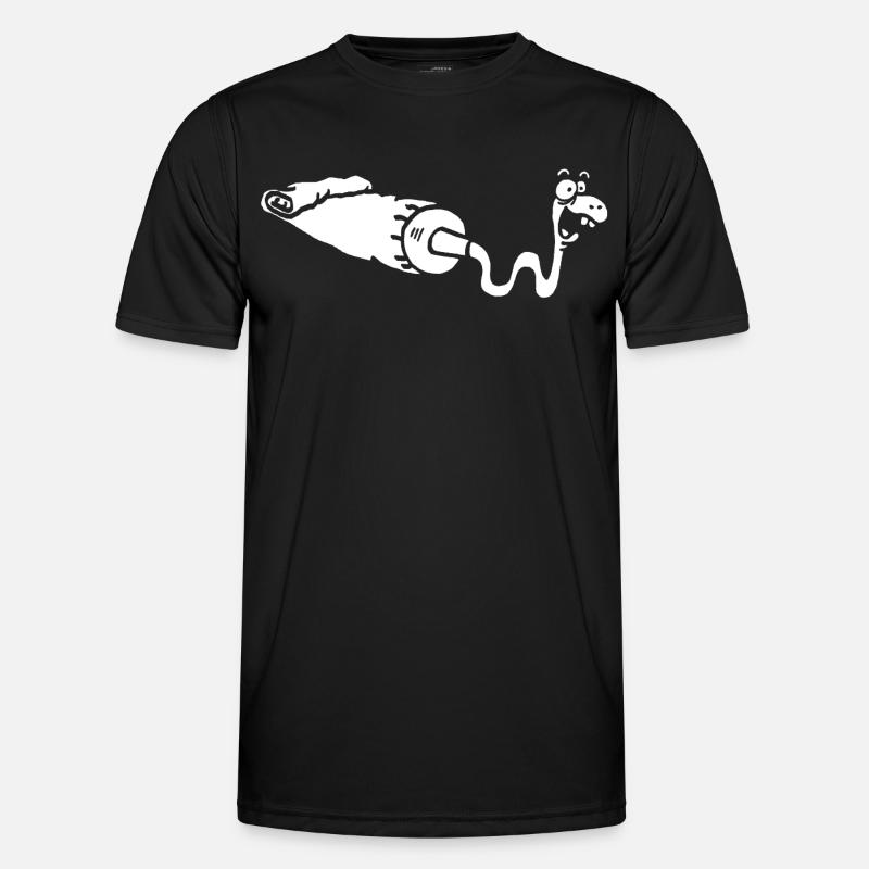 Gouache oder weiße Schlange? - Männer Funktions-T-Shirt - Schwarz