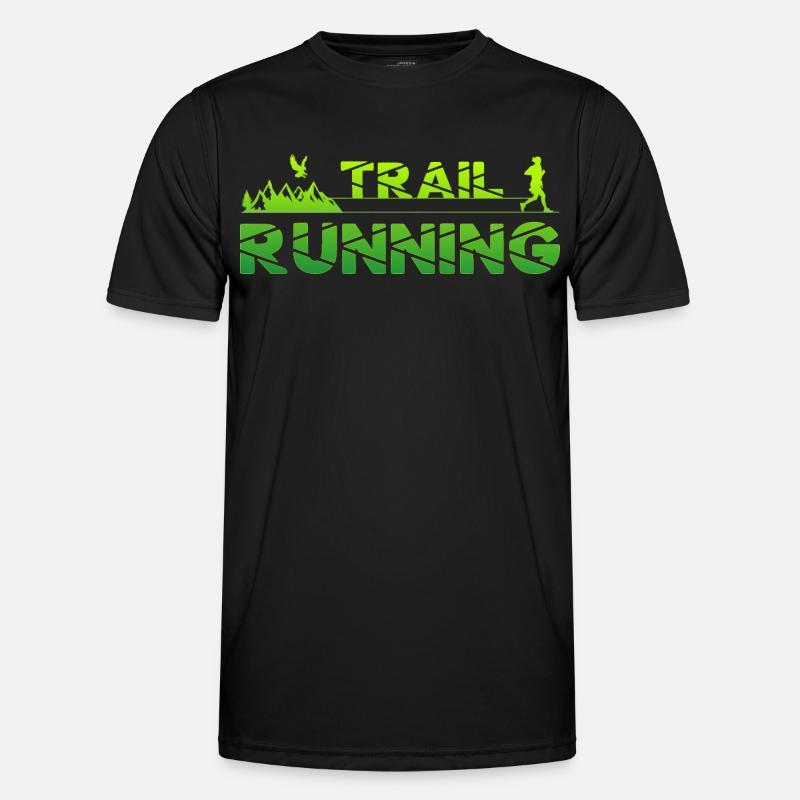 Trail Running Eagle Mountains Forest Shoes Profil Vert T-shirt sport Homme