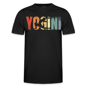 Yogini Vintage Look - Men's Functional T-Shirt - black - Front - AI Model Male 178 dark (178cm)