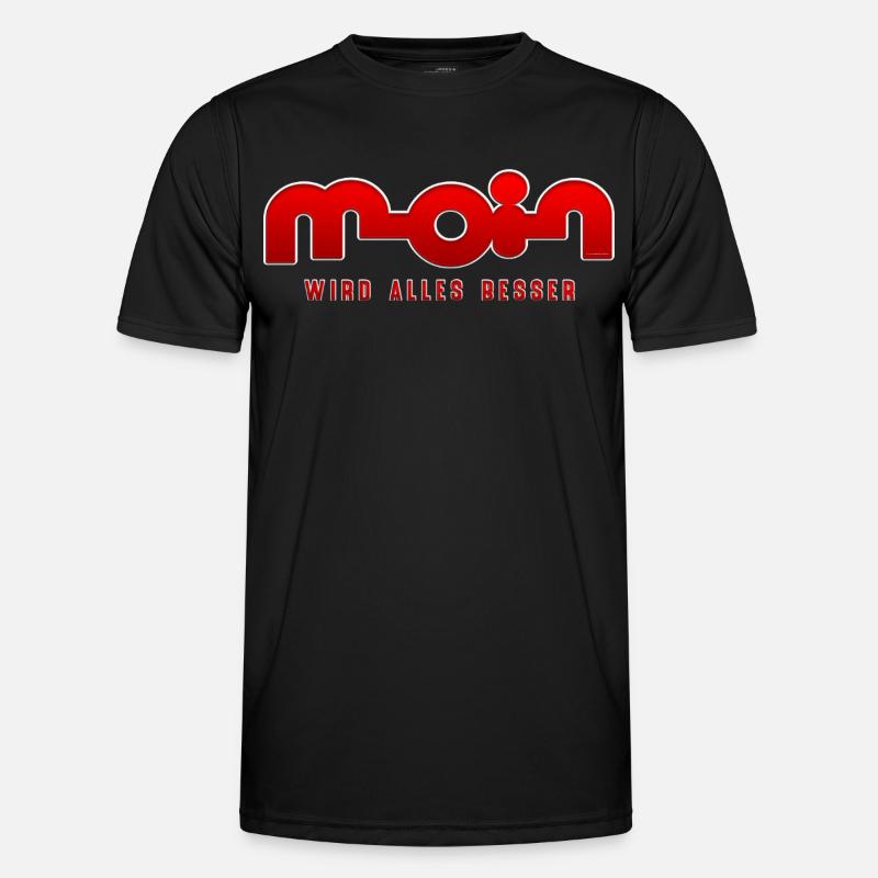 Moin wird alles besser - Männer Funktions-T-Shirt - Schwarz