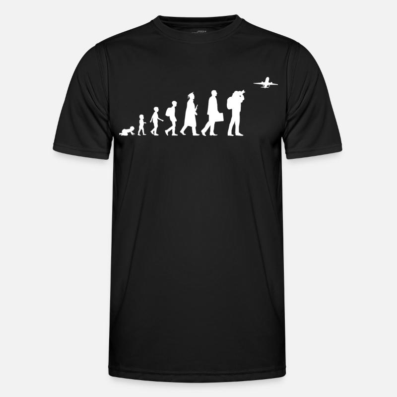 Evolution Airplane Enthusiast - Men's Functional T-Shirt - black