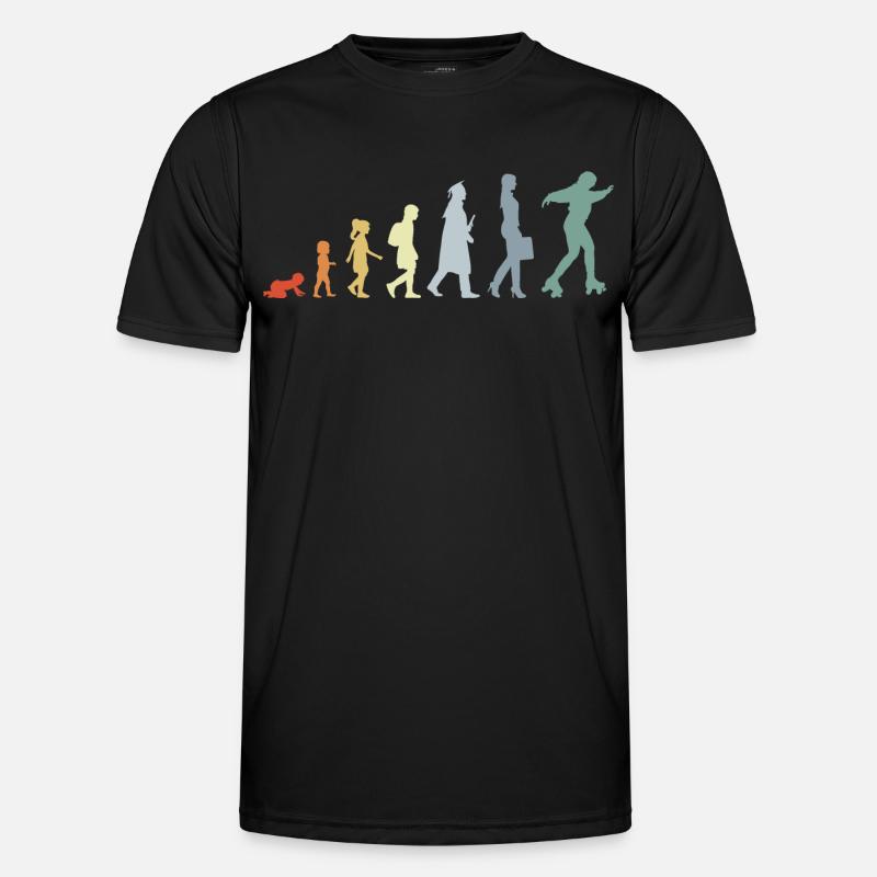 Roller Skater Evolution - Men's Functional T-Shirt - black