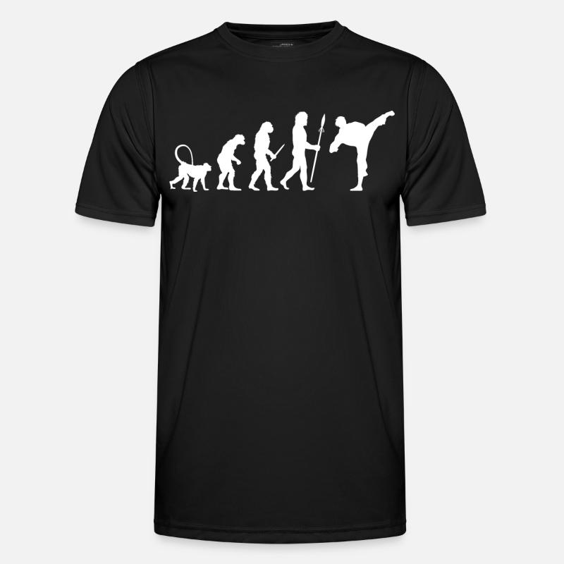 Karate Evolution - Männer Funktions-T-Shirt - Schwarz