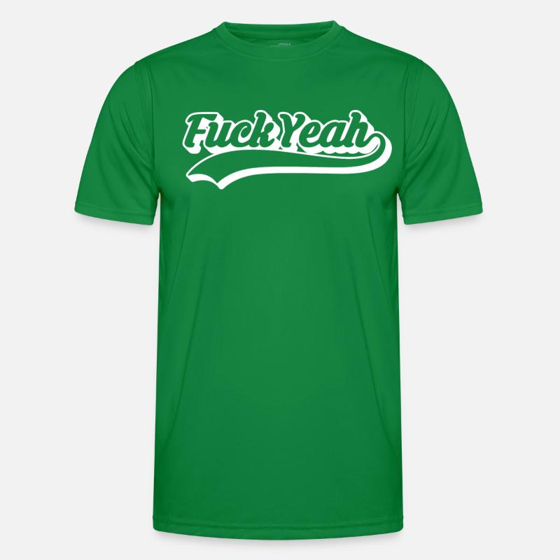 Retro Style 'Fuck Yeah' Script Men's Functional T-Shirt