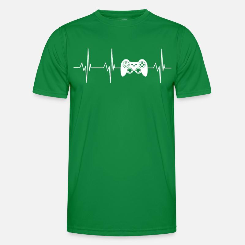 Herzschlag Controller Grafik Männer Funktions-T-Shirt