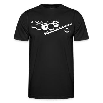 Billardkugeln Zeichnung - Männer Funktions-T-Shirt - Schwarz - Vorne - AI Model Male 178 dark (178cm)
