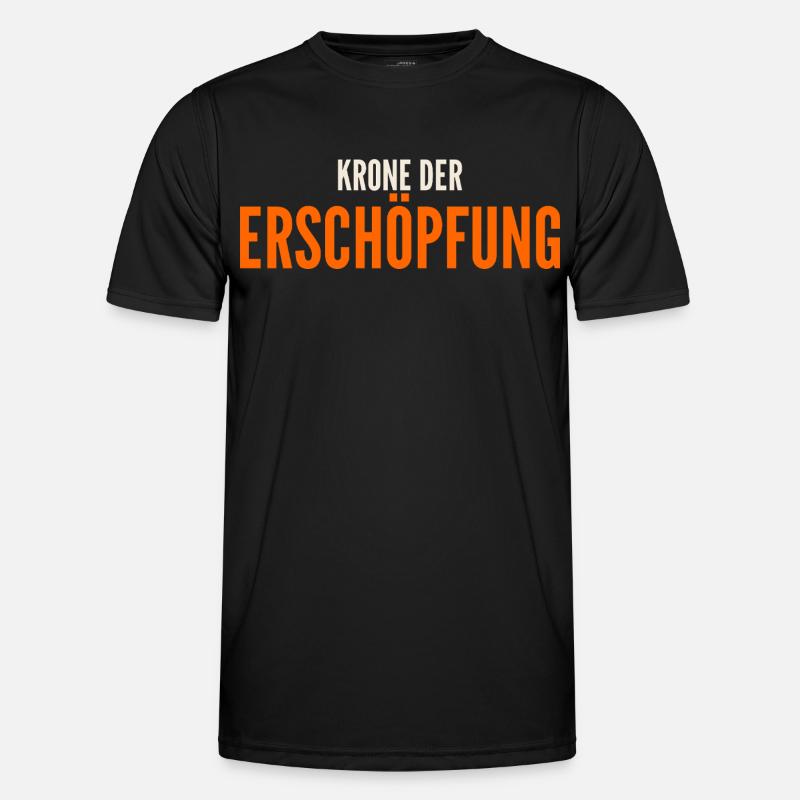 KRONE-DER_ERSCHOePFUNG - Männer Funktions-T-Shirt - Schwarz