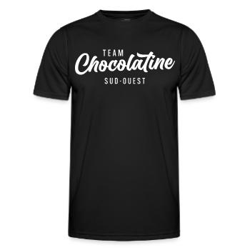 Team Chocolatine Sud-Ouest Bordeaux Toulouse - Männer Funktions-T-Shirt - Schwarz - Vorne - AI Model Male 178 dark (178cm)