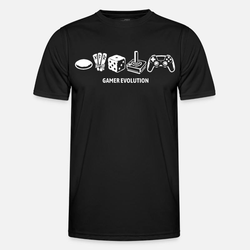 Controller Evolution | Gamer - Männer Funktions-T-Shirt - Schwarz