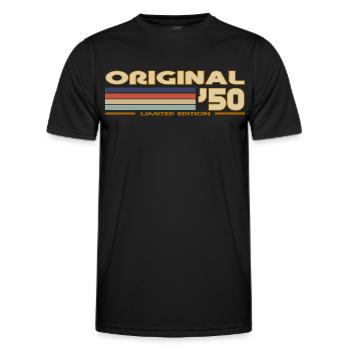 1950 - T-shirt sport Homme - noir - Devant - AI Model Male 178 dark (178cm)