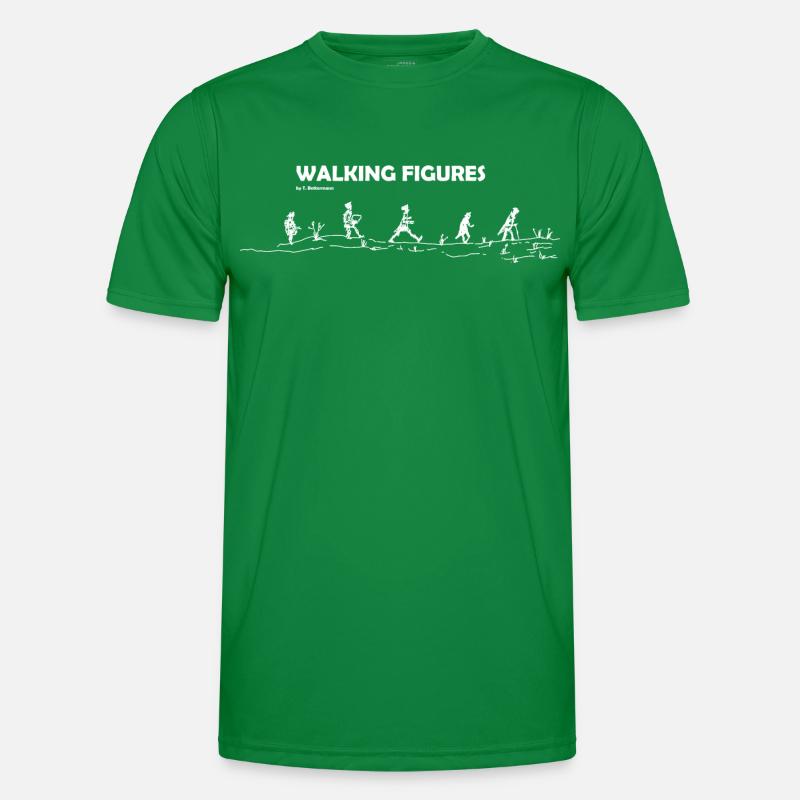 walking Figures white Men's Functional T-Shirt