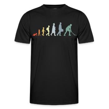 Hockey Evolution - Männer Funktions-T-Shirt - Schwarz - Vorne - AI Model Male 178 dark (178cm)