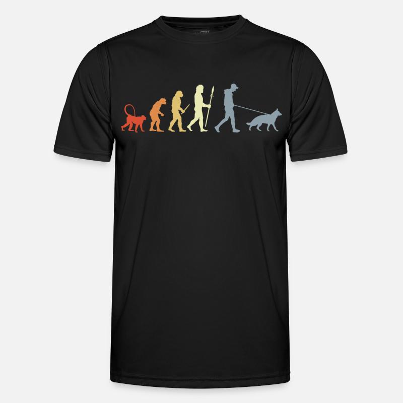 German Shepherd Owner Evolution - Men's Functional T-Shirt - black