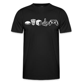 Controller Evolution | Gamer - Männer Funktions-T-Shirt - Schwarz - Vorne - AI Model Male 178 dark (178cm)