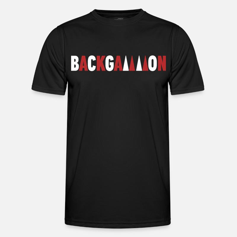 Backgammon - Männer Funktions-T-Shirt - Schwarz