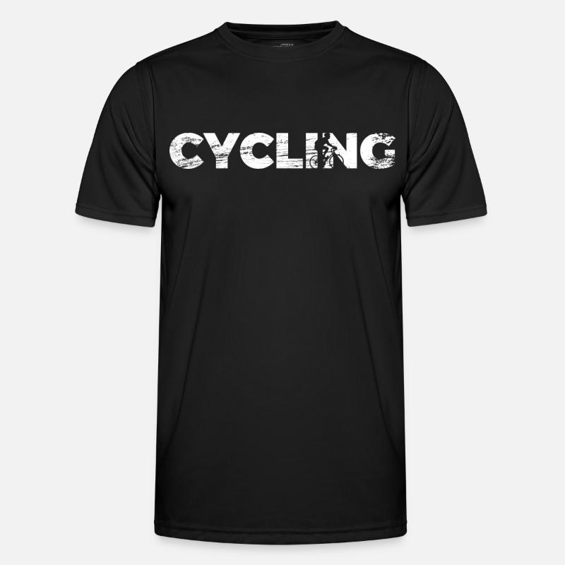 Funny cyclist - Men's Functional T-Shirt - black