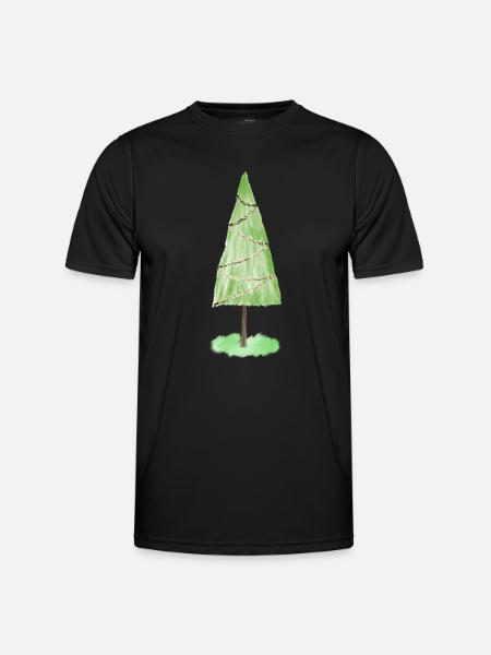 Festive Fir Ornaments Graphic - Men's Functional T-Shirt - black
