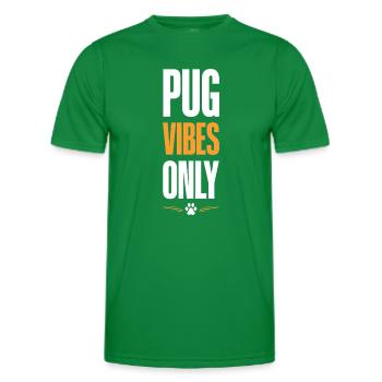 Pug Vibes uniquement - T-shirt sport Homme - vert - Devant - AI Model Male 178 dark (178cm)