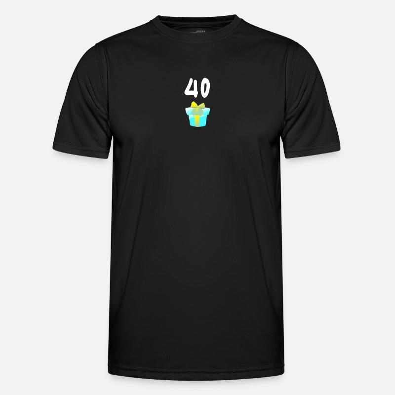 geschenk, 40 geschenkbox - Männer Funktions-T-Shirt - Schwarz