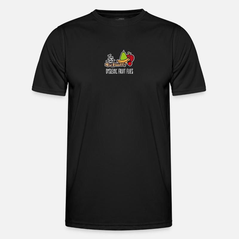 Dyslexia Dyslexic fruit flies Dyslexic - Men's Functional T-Shirt - black