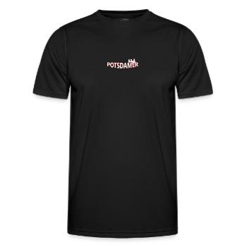 POTSDAMER - Männer Funktions-T-Shirt - Schwarz - Vorne - AI Model Male 178 dark (178cm)