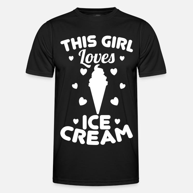 Eiscreme Mädchen - Männer Funktions-T-Shirt - Schwarz