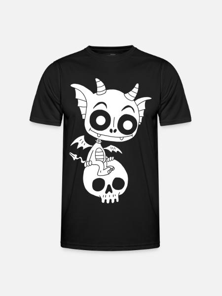 Little White Demon Rests - Men's Functional T-Shirt - black