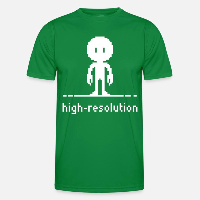 Pixel Art High Resolution Funny Irony Design Men's Functional T-Shirt