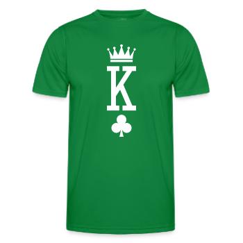 König der Karten (dunkel) - Männer Funktions-T-Shirt - Kelly Green - Vorne - AI Model Male 178 dark (178cm)