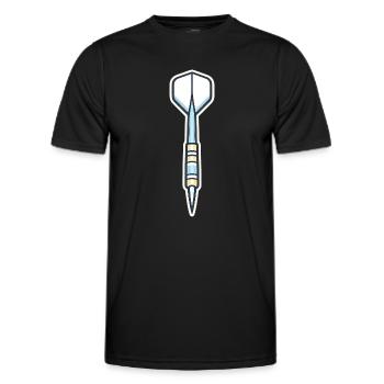 Blauer Speer-Schild Grafik - Männer Funktions-T-Shirt - Schwarz - Vorne - AI Model Male 178 dark (178cm)