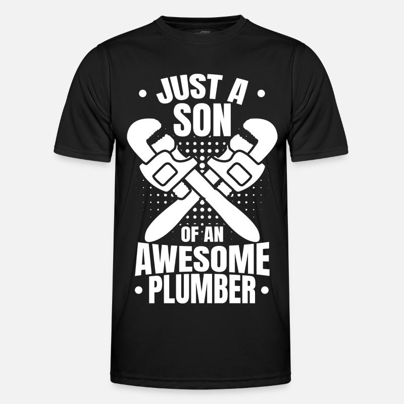 Klempner Junge - Männer Funktions-T-Shirt - Schwarz