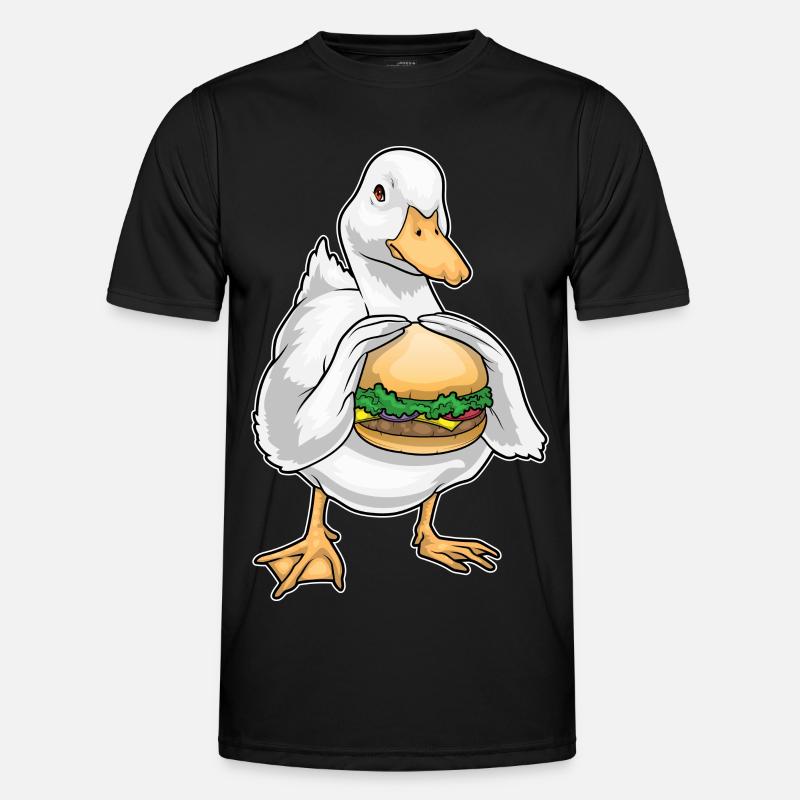 Duck Cheeseburger - Men's Functional T-Shirt - black
