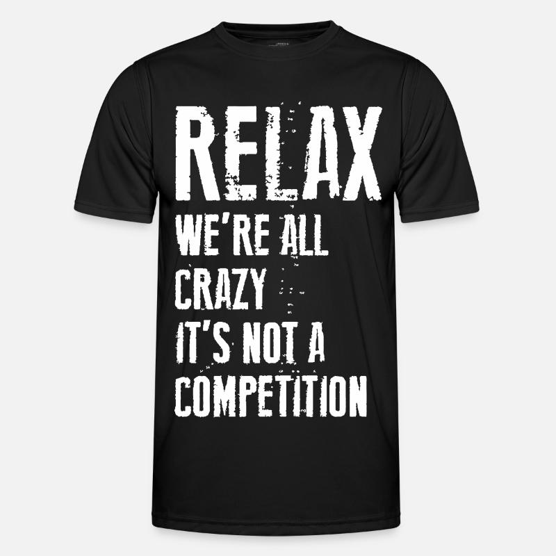 relax crazy mad - Men's Functional T-Shirt - black
