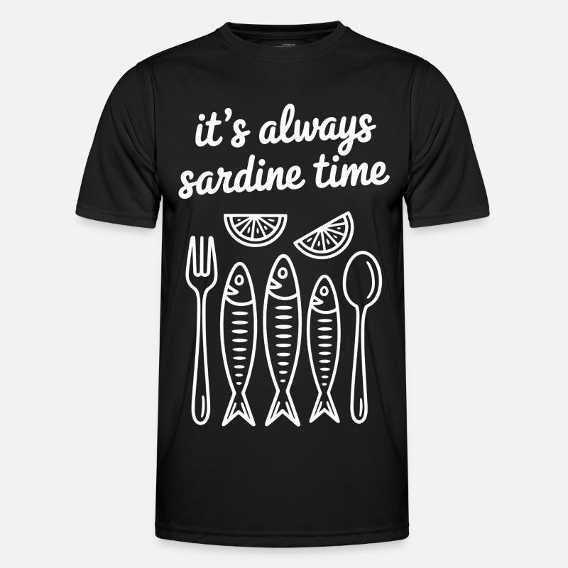 it's always sardine time - Men's Functional T-Shirt - black