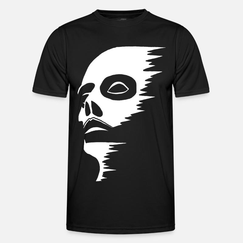 Ghostly face - Men's Functional T-Shirt - black