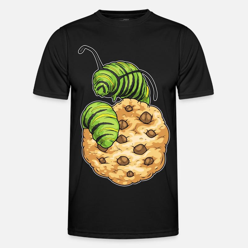 Raupe Cookie - Männer Funktions-T-Shirt - Schwarz
