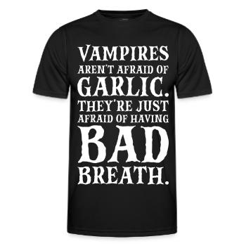Das wahre Geheimnis des Vampirs - Männer Funktions-T-Shirt - Schwarz - Vorne - AI Model Male 178 dark (178cm)