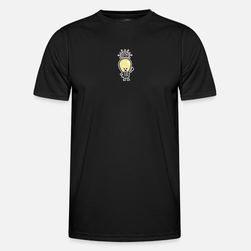 Light Bulb Idea Brains Creative Genius Creativity - Men's Functional T-Shirt - black