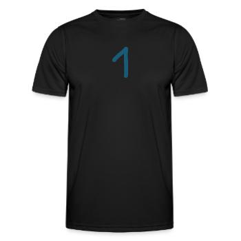 1 numéro un anniversaire - T-shirt sport Homme - noir - Devant - AI Model Male 178 dark (178cm)