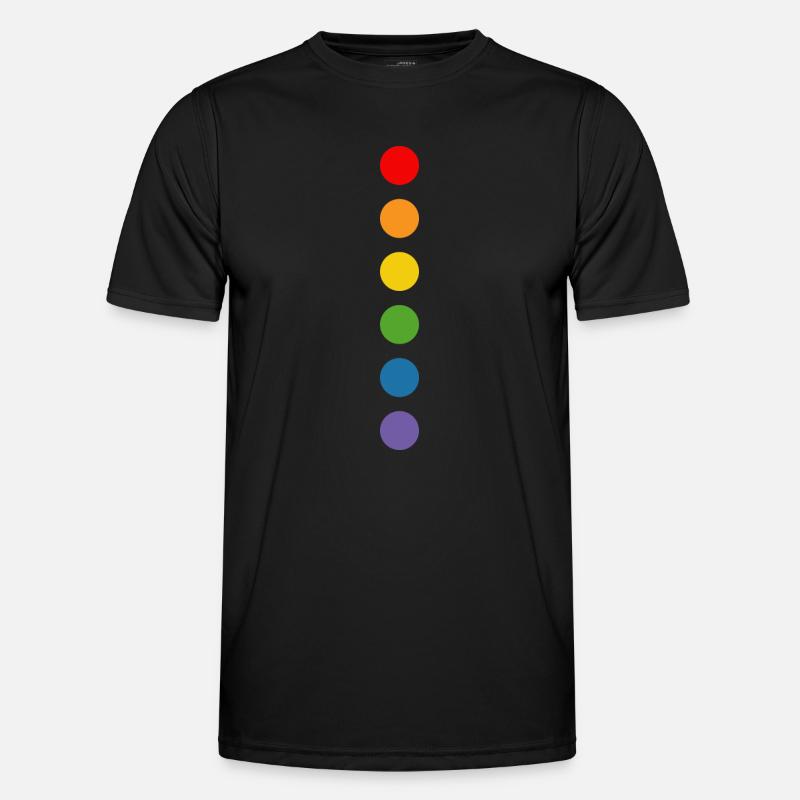 Regenbogen rounds Männer Funktions-T-Shirt