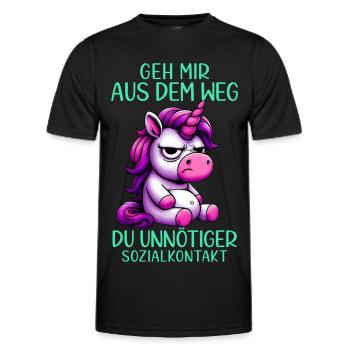 Écarte-toi de mon chemin, contact social inutile - T-shirt sport Homme - noir - Devant - AI Model Male 178 dark (178cm)