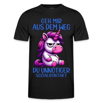 Écarte-toi de mon chemin, contact social inutile - T-shirt sport Homme - noir - Devant - AI Model Male 178 dark (178cm)