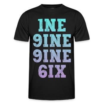 Millésime 1996 - T-shirt sport Homme - noir - Devant - AI Model Male 178 dark (178cm)