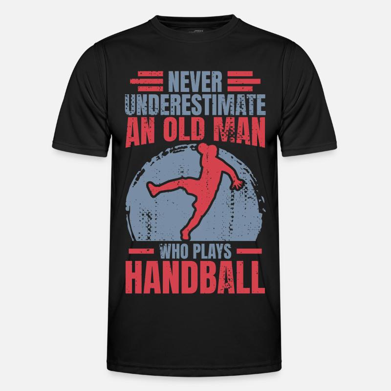 Håndbold bedstefar - Funktionsshirt til herrer - sort