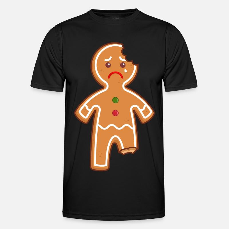 Lebkuchenmann Lebkuchen Mann Gingerbread Mi Mi Mi - Männer Funktions-T-Shirt - Schwarz